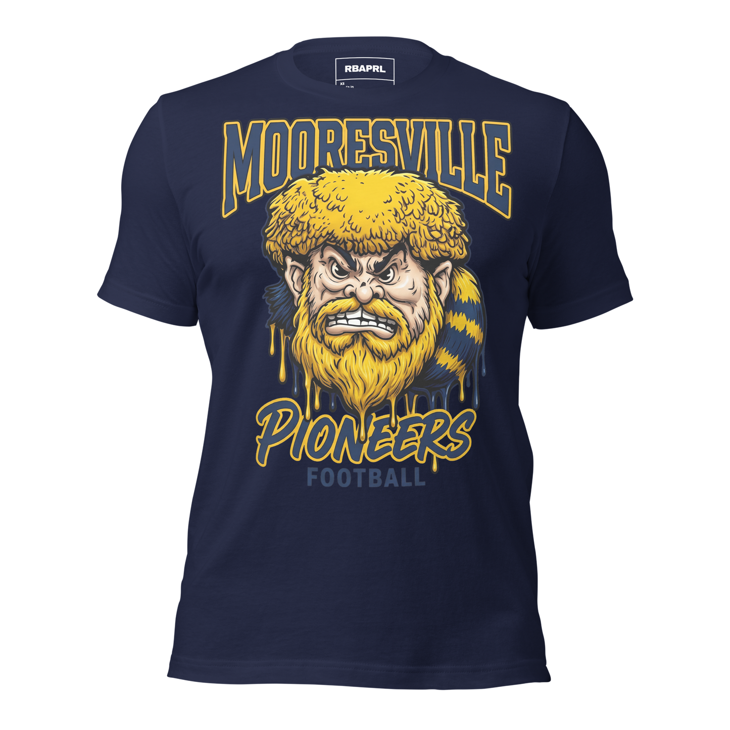 Mooresville Pioneers Football T-Shirt in Navy – Indiana Spirit Wear by Hometown Gameday Co.