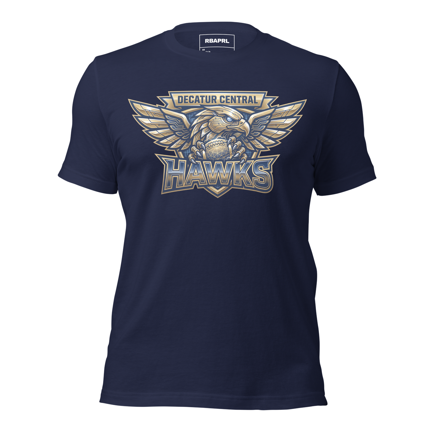 Decatur Central Hawks Football T-Shirt in Navy – Indiana Spirit Wear by Hometown Gameday Co.