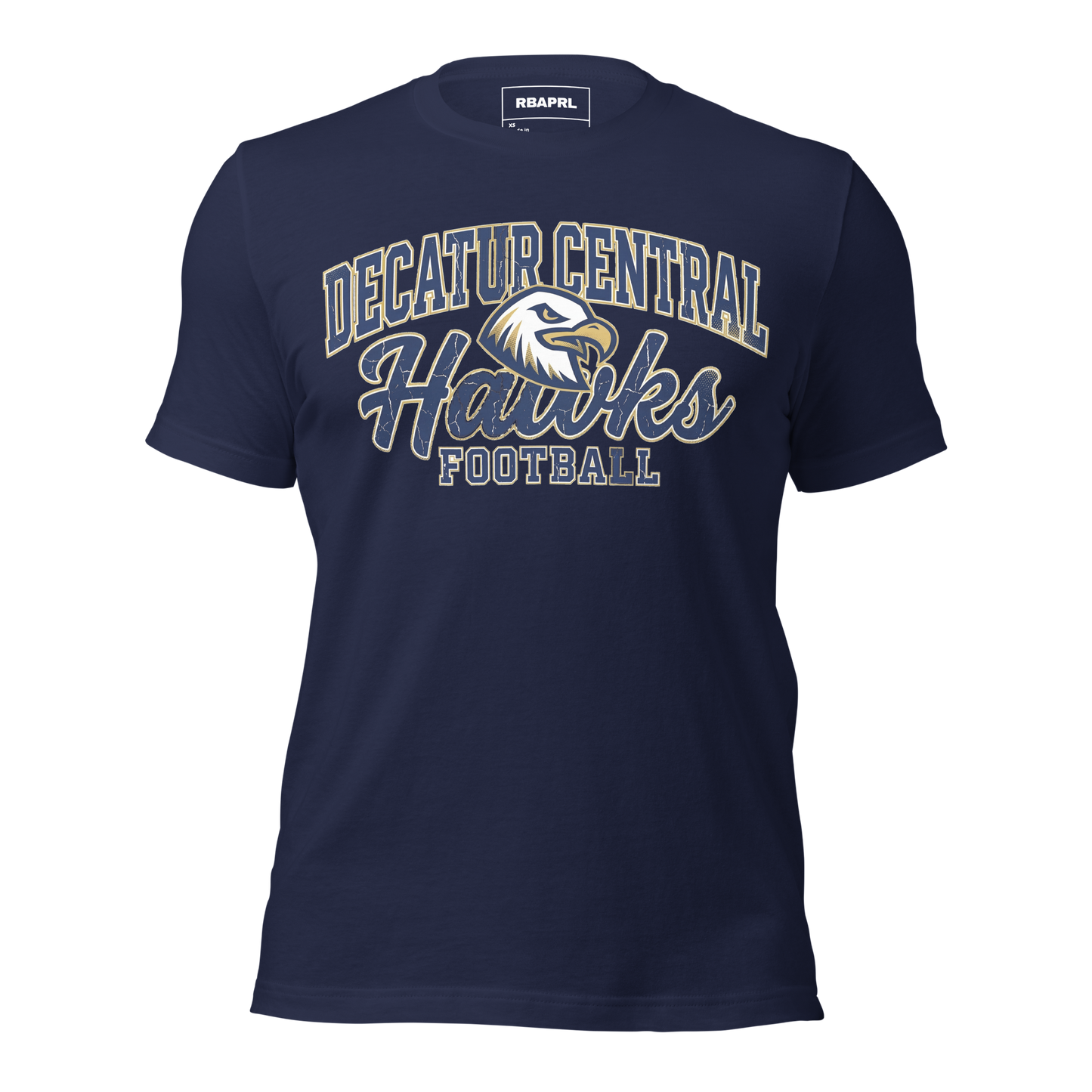 Decatur Central Hawks Football T-Shirt in Navy – Indiana Spirit Wear by Hometown Gameday Co.
