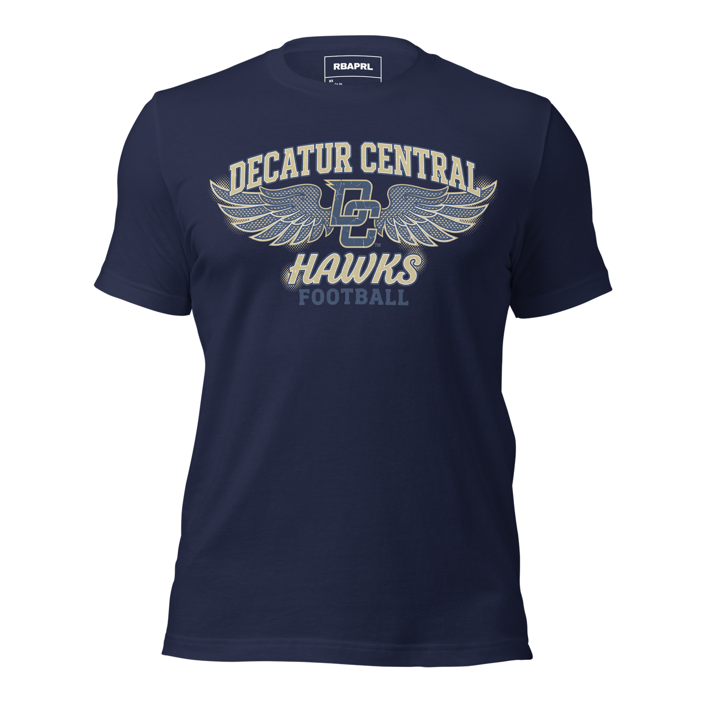 Decatur Central Hawks Football T-Shirt in Navy – Indiana Spirit Wear by Hometown Gameday Co.