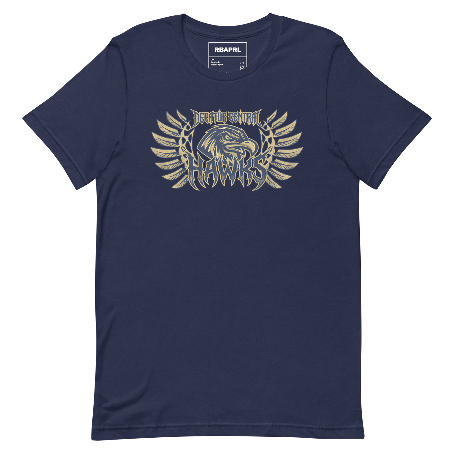 Decatur Central Hawks Football T-Shirt in Navy – Indiana Spirit Wear by Hometown Gameday Co.