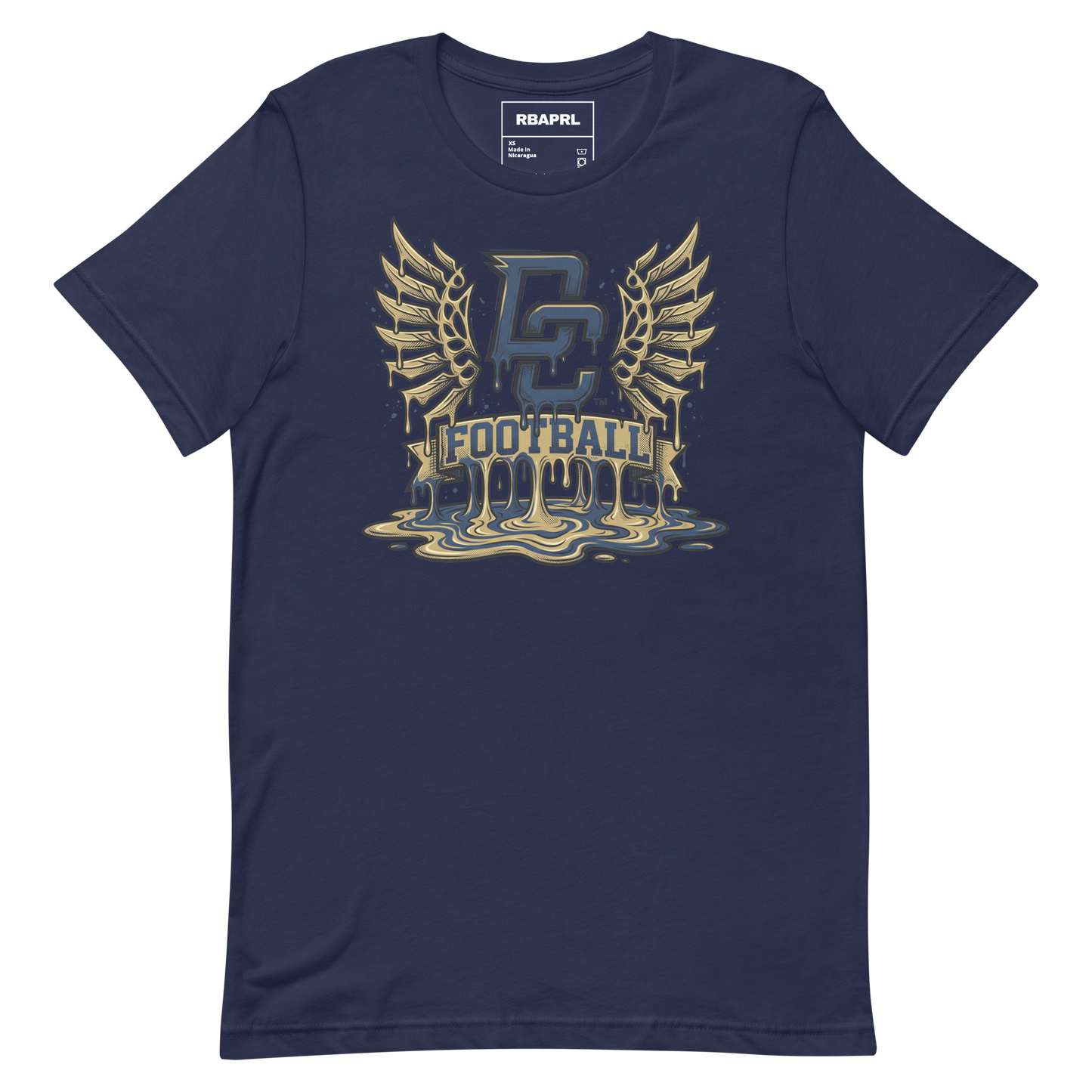Decatur Central Hawks Football T-Shirt in Navy – Indiana Spirit Wear by Hometown Gameday Co.