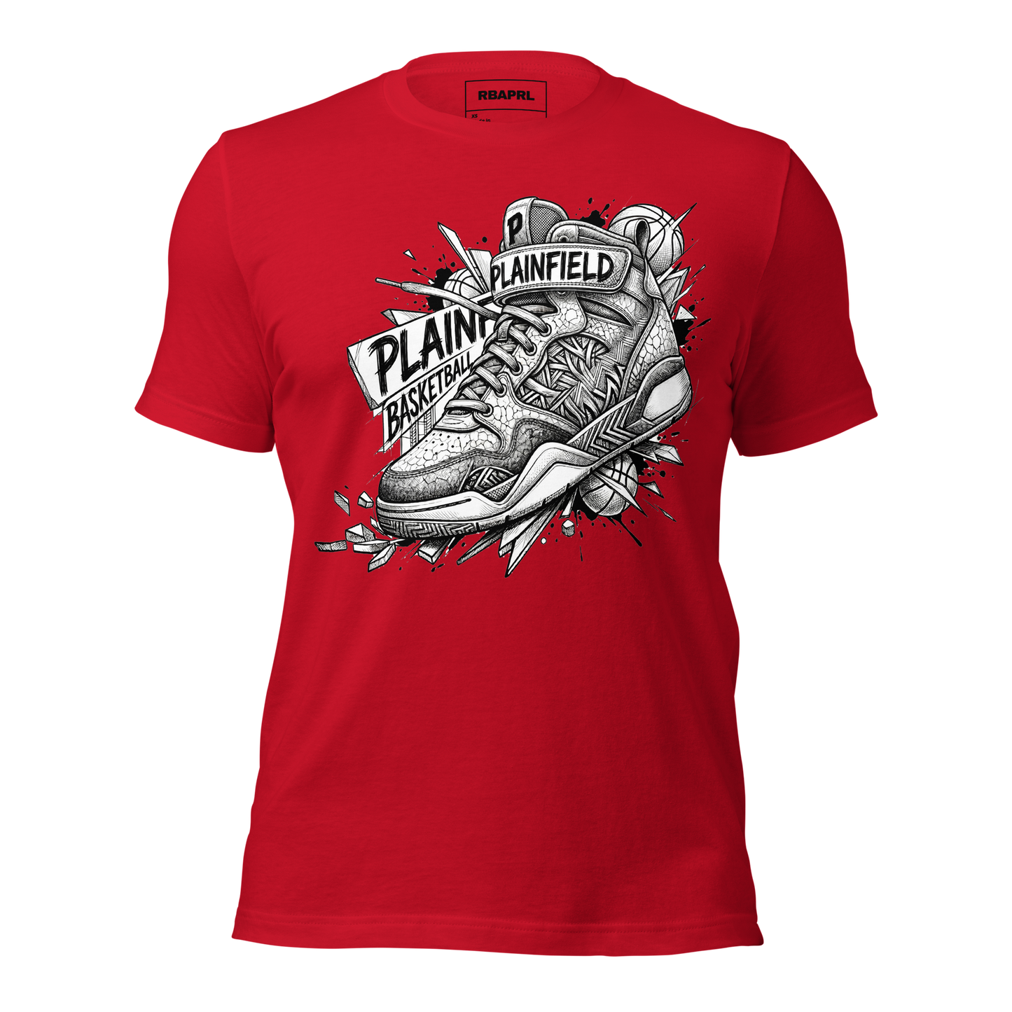 Plainfield Quakers Basketball T-Shirt in Red – Indiana Spirit Wear by Hometown Gameday Co.