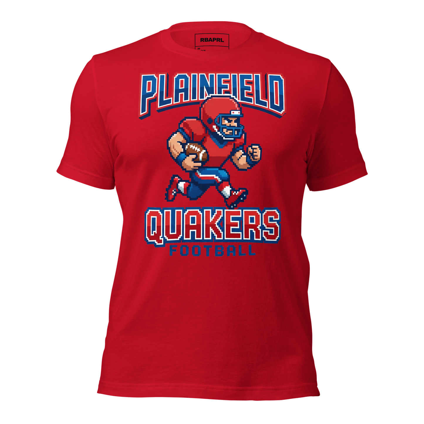 Plainfield Quakers Football T-Shirt in Red – Indiana Spirit Wear by Hometown Gameday Co.