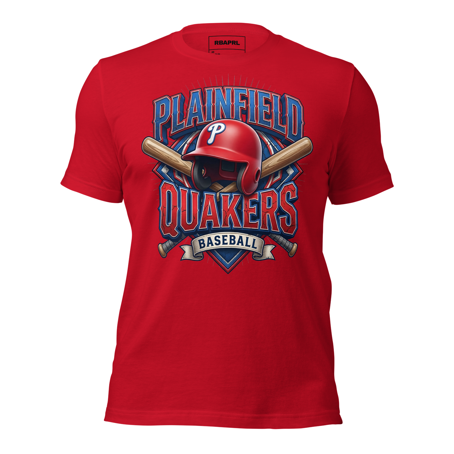 Plainfield Quakers Baseball T-Shirt in Red – Indiana Spirit Wear by Hometown Gameday Co.