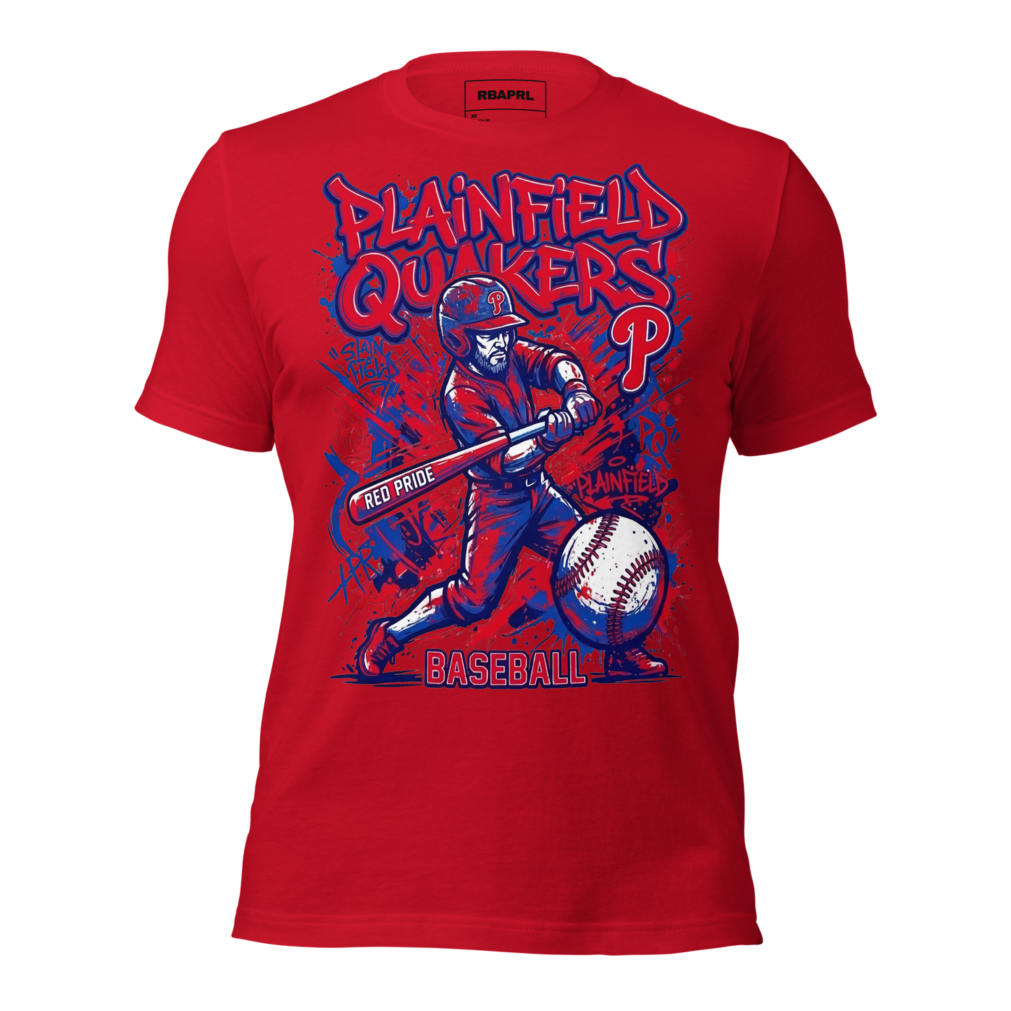 Plainfield Quakers Baseball T-Shirt in Red – Indiana Spirit Wear by Hometown Gameday Co.
