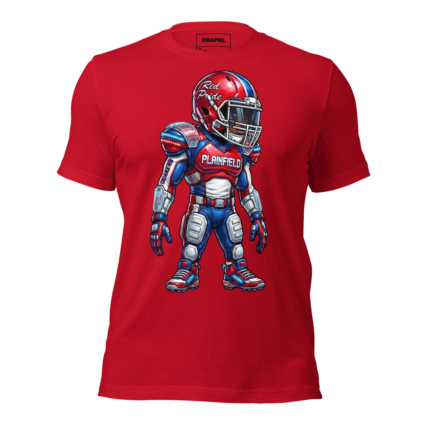 Plainfield Quakers Football T-Shirt in Red – Indiana Spirit Wear by Hometown Gameday Co.