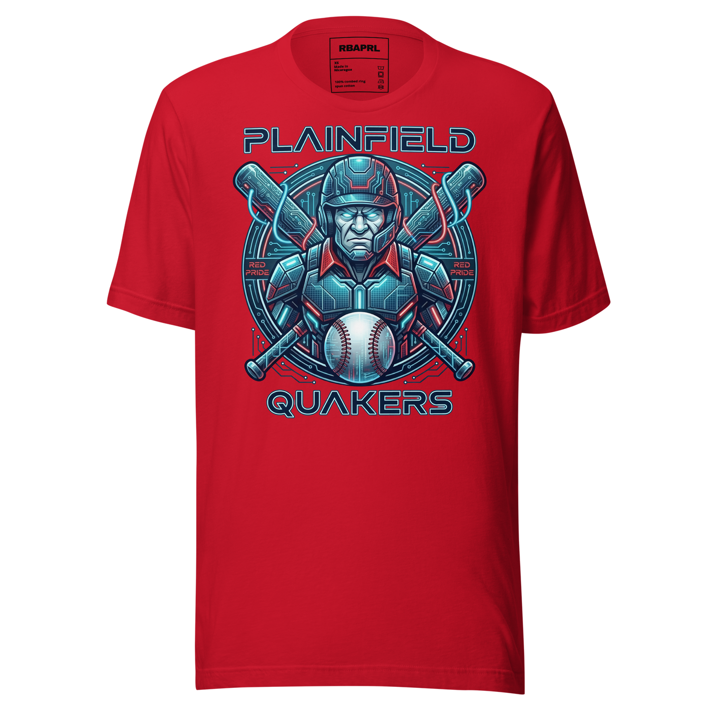 Plainfield Quakers Baseball T-Shirt in Red – Indiana Spirit Wear by Hometown Gameday Co.