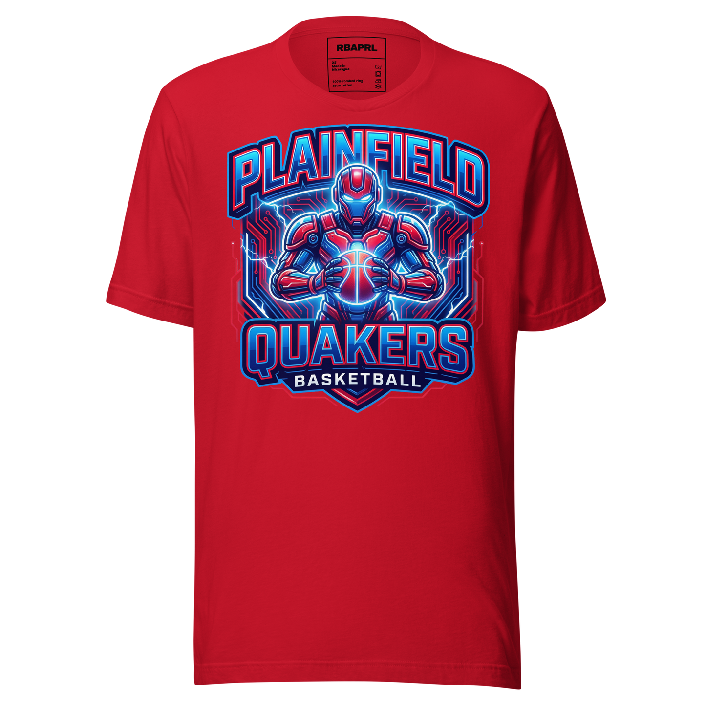 Plainfield Quakers Basketball T-Shirt in Red – Indiana Spirit Wear by Hometown Gameday Co.