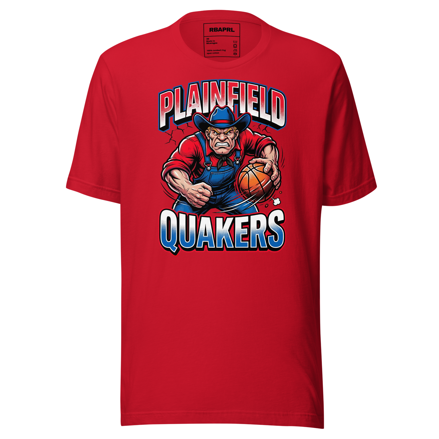 Plainfield Quakers Basketball T-Shirt in Red – Indiana Spirit Wear by Hometown Gameday Co.