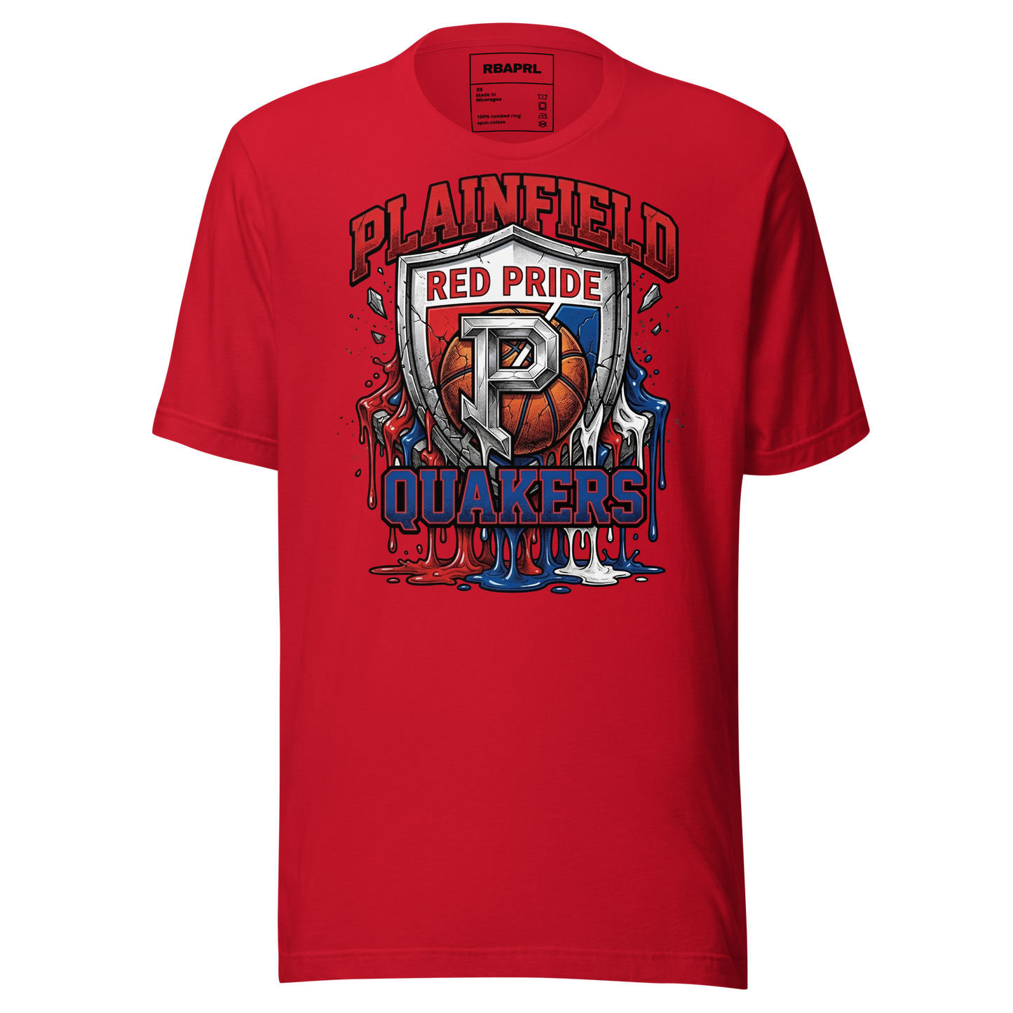 Plainfield Quakers Basketball T-Shirt in Red – Indiana Spirit Wear by Hometown Gameday Co.