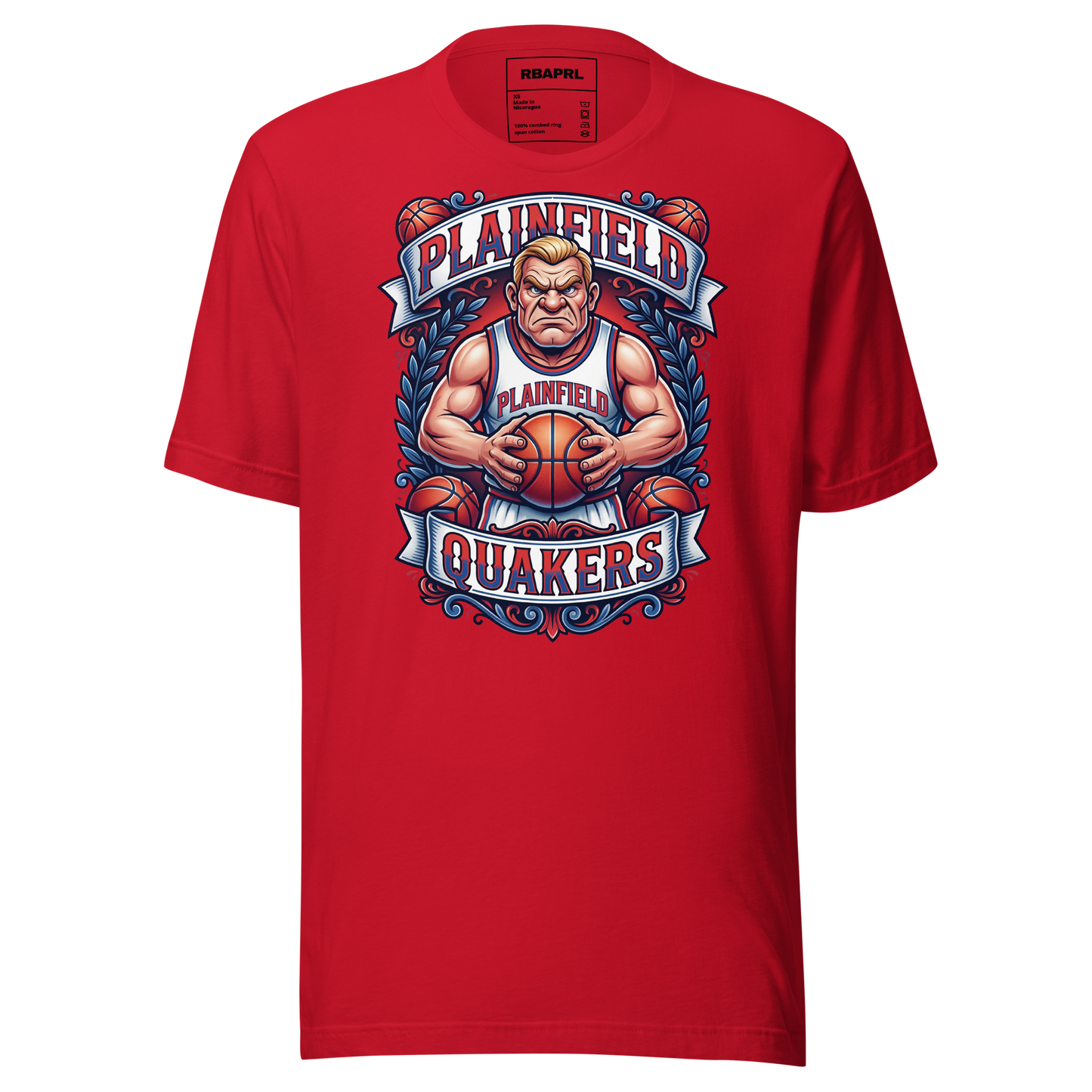 Plainfield Quakers Basketball T-Shirt in Red – Indiana Spirit Wear by Hometown Gameday Co.