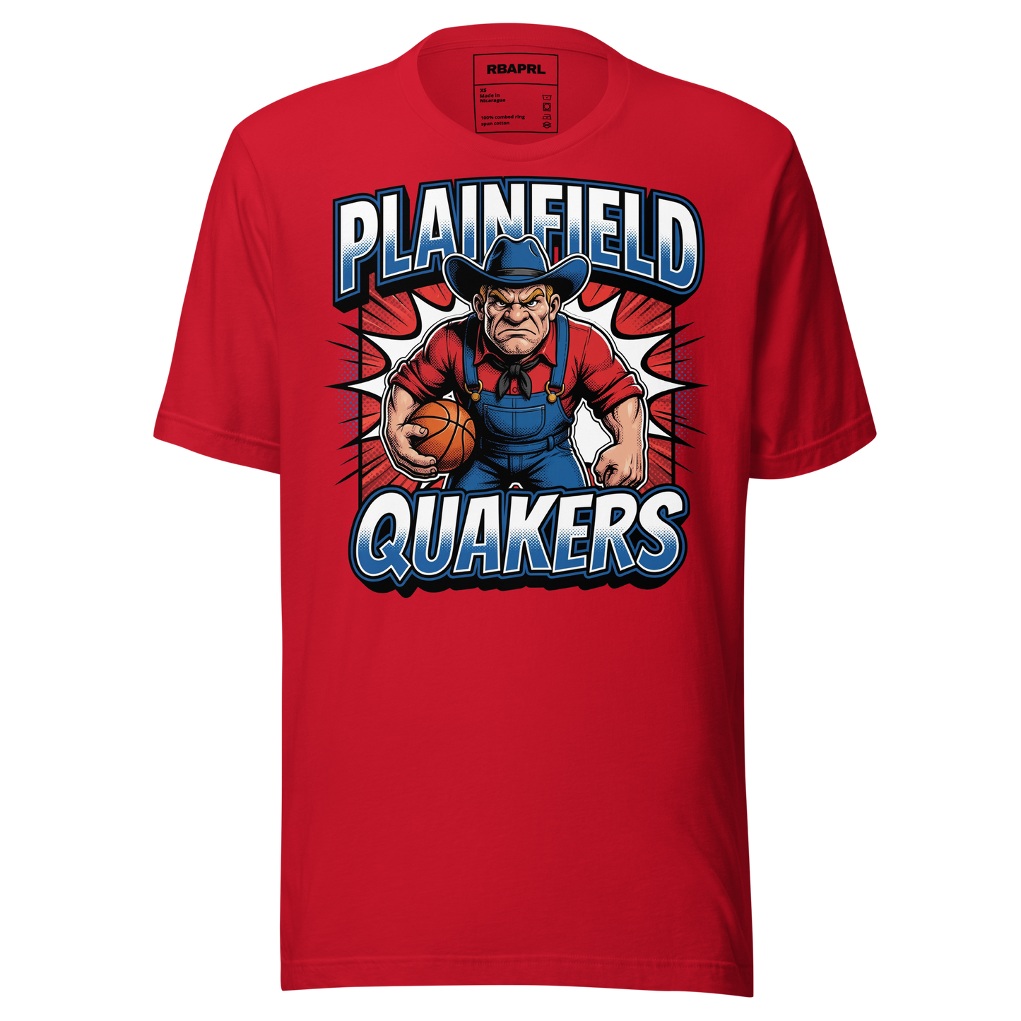 Plainfield Quakers Basketball T-Shirt in Red – Indiana Spirit Wear by Hometown Gameday Co.
