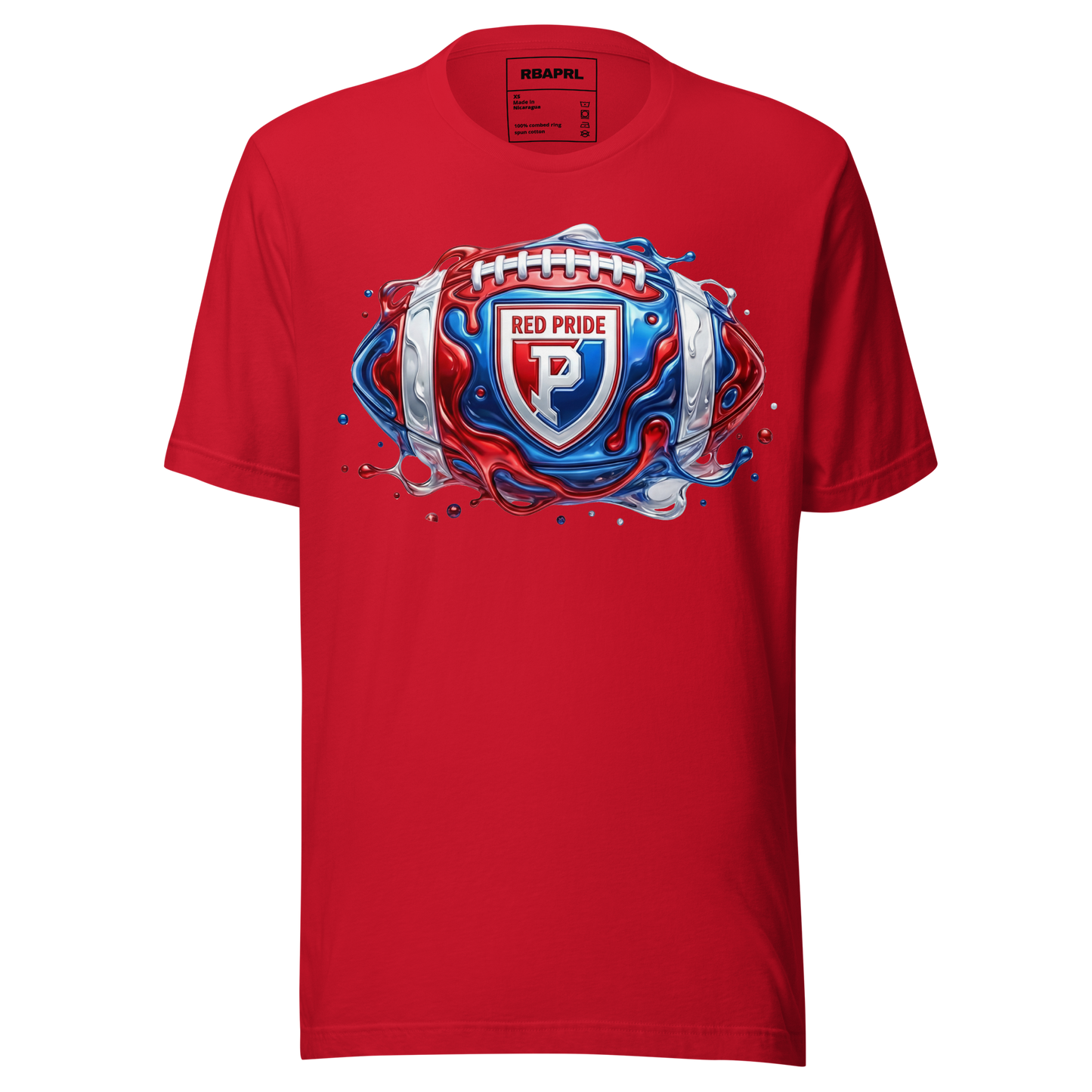 Plainfield Quakers Football T-Shirt in Red – Indiana Spirit Wear by Hometown Gameday Co.