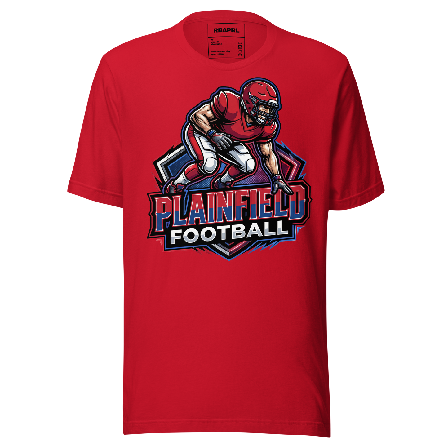 Plainfield Quakers Football T-Shirt in Red – Indiana Spirit Wear by Hometown Gameday Co.