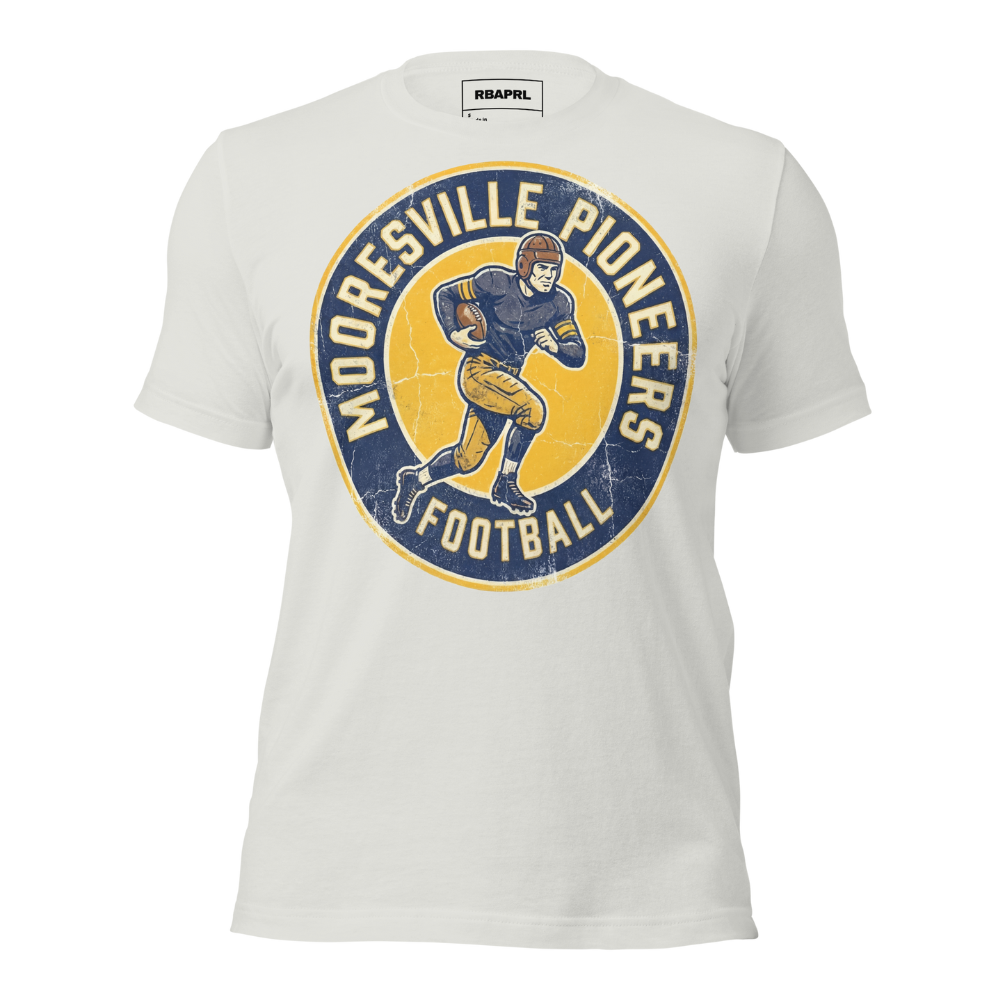 Mooresville Pioneers Football T-Shirt in Silver – Indiana Spirit Wear by Hometown Gameday Co.