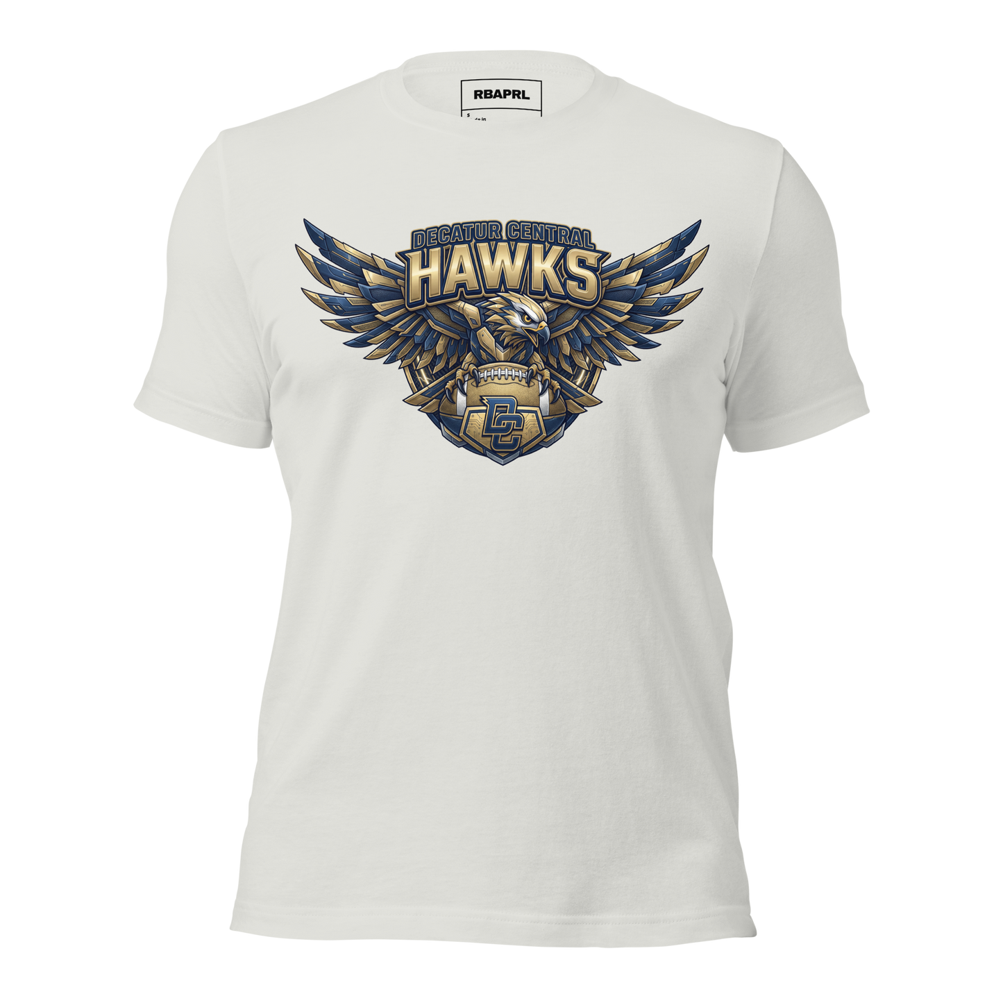 Decatur Central Hawks Football T-Shirt in Silver – Indiana Spirit Wear by Hometown Gameday Co.