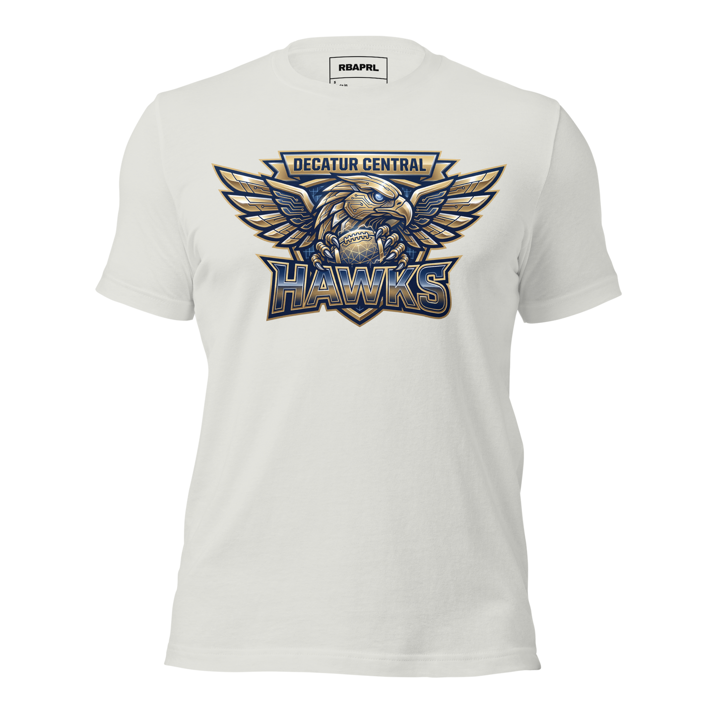 Decatur Central Hawks Football T-Shirt in Silver – Indiana Spirit Wear by Hometown Gameday Co.