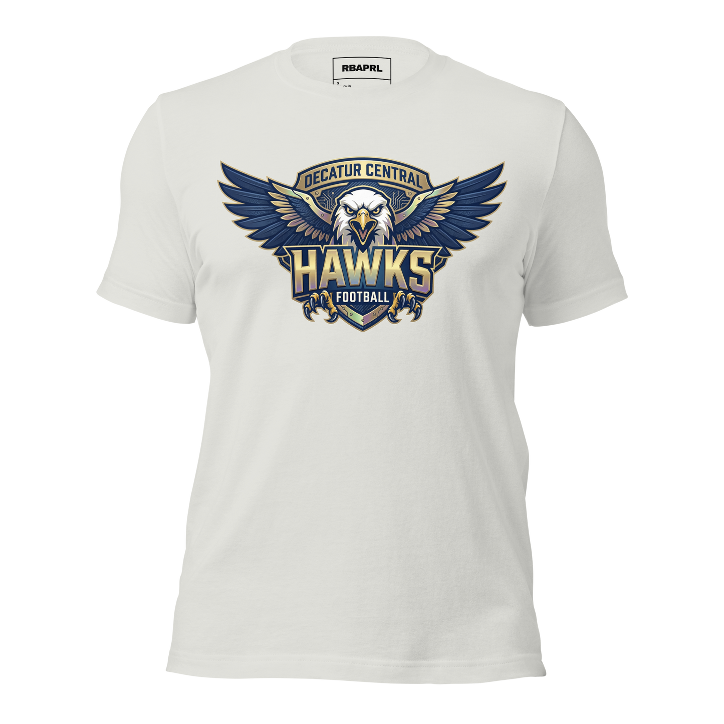 Decatur Central Hawks Football T-Shirt in Silver – Indiana Spirit Wear by Hometown Gameday Co.