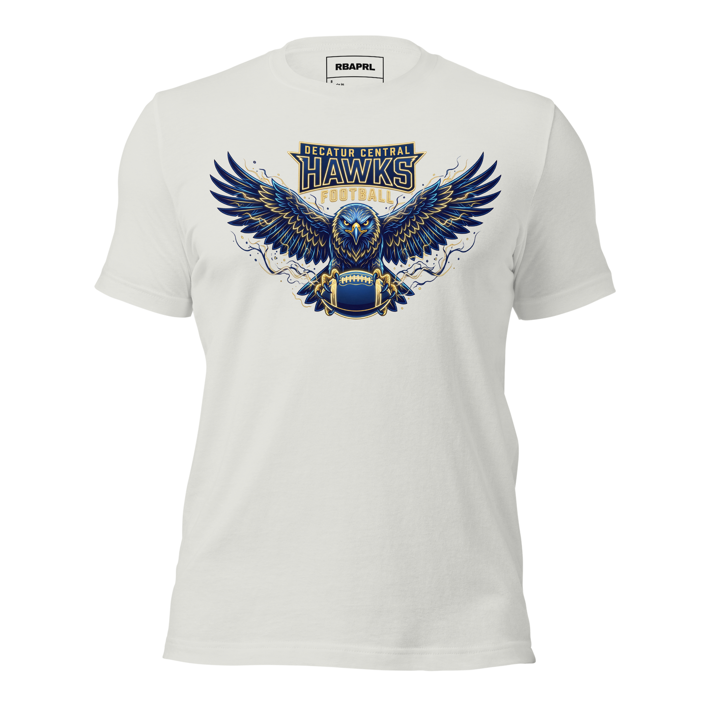 Decatur Central Hawks Football T-Shirt in Silver – Indiana Spirit Wear by Hometown Gameday Co.