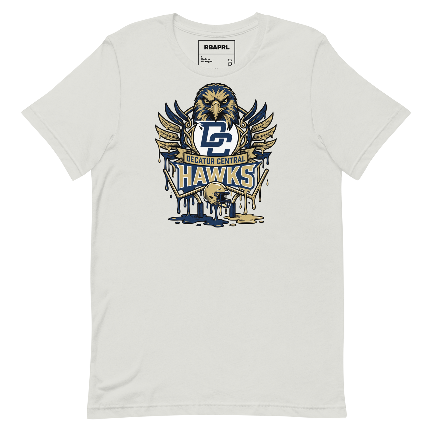 Decatur Central Hawks Football T-Shirt in Silver – Indiana Spirit Wear by Hometown Gameday Co.