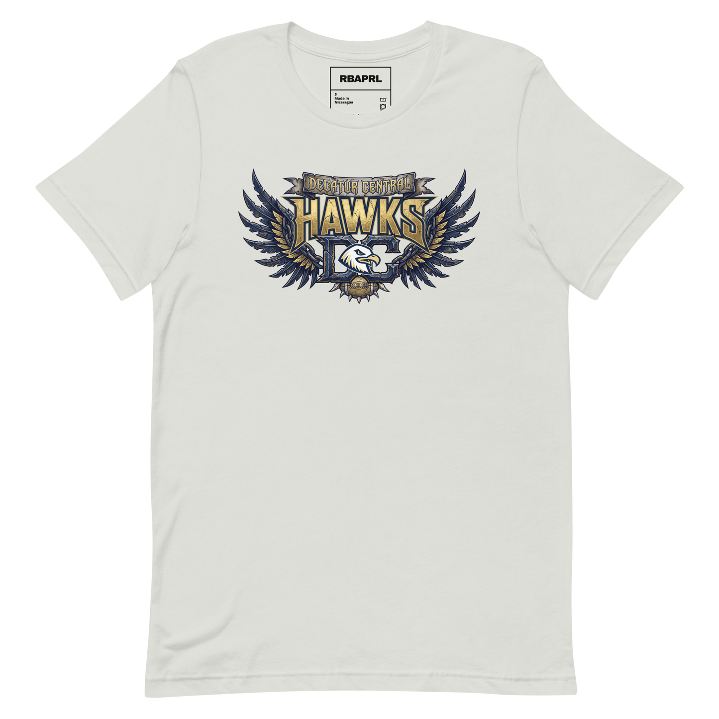 Decatur Central Hawks Football T-Shirt in Silver – Indiana Spirit Wear by Hometown Gameday Co.