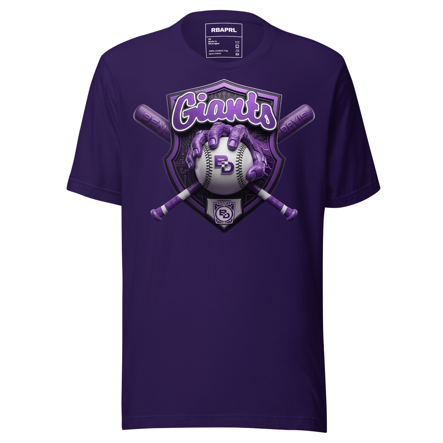 Ben Davis Giants Baseball T-Shirt in Team Purple – Indiana Spirit Wear by Hometown Gameday Co.