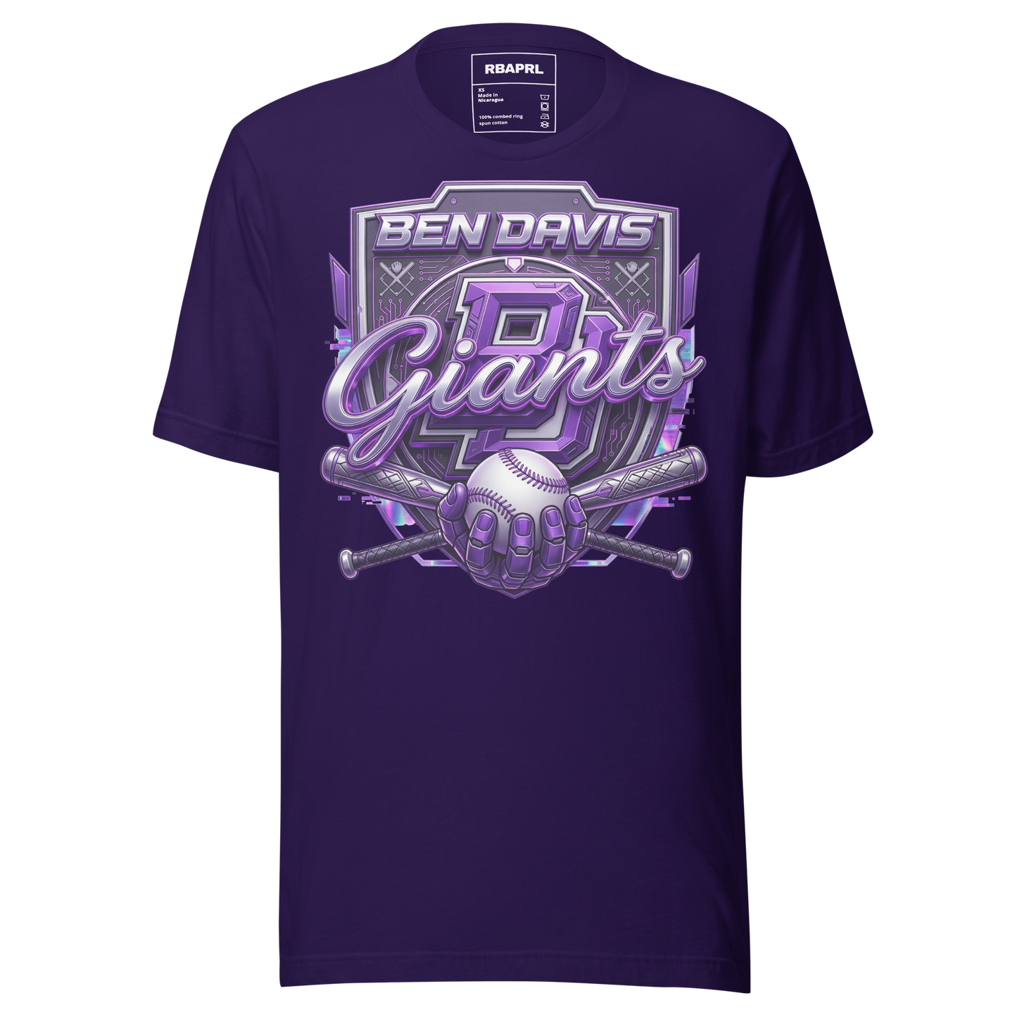 Ben Davis Giants Baseball T-Shirt in Team Purple – Indiana Spirit Wear by Hometown Gameday Co.