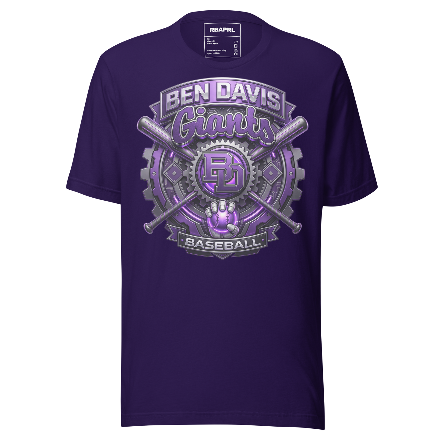 Ben Davis Giants Baseball T-Shirt in Team Purple – Indiana Spirit Wear by Hometown Gameday Co.