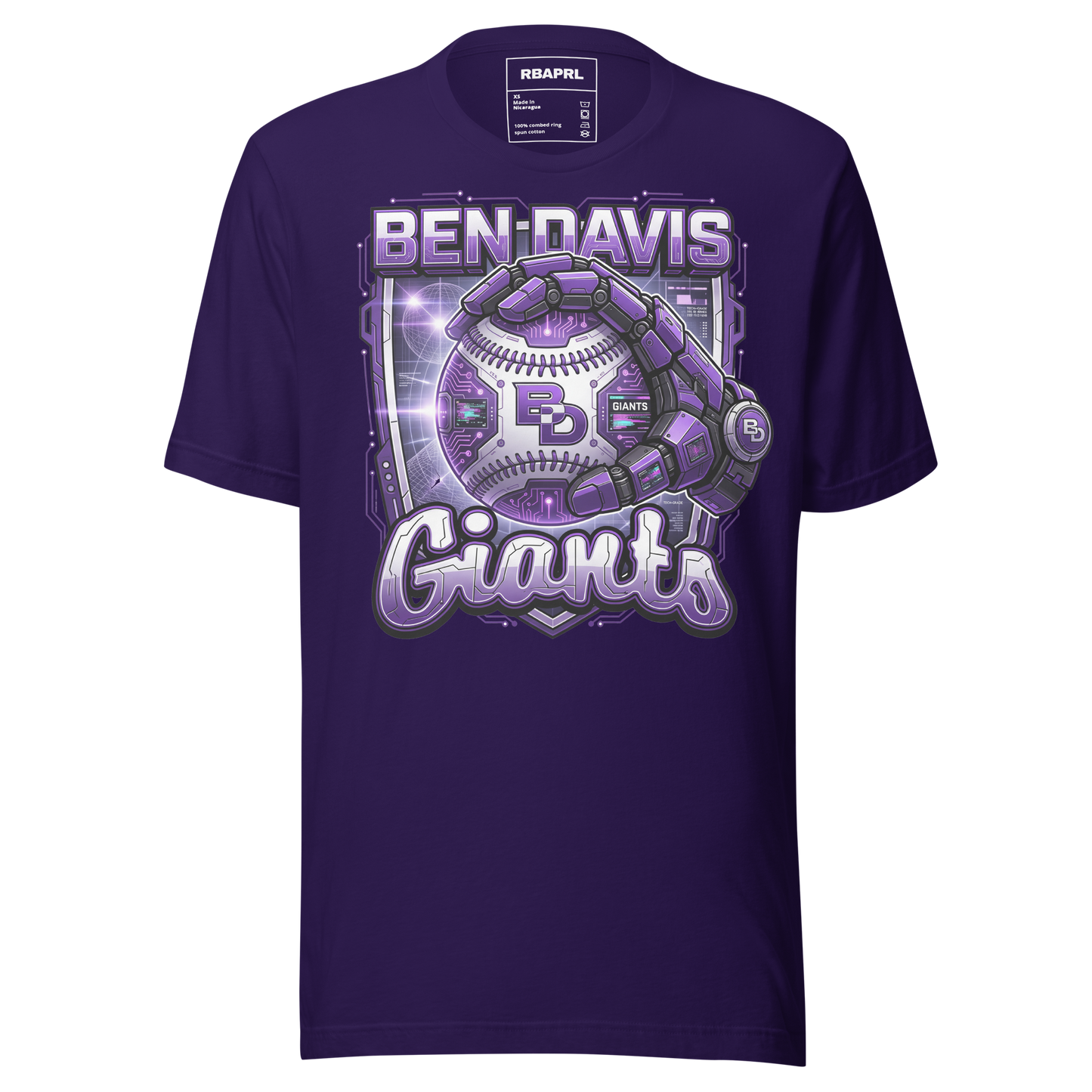 Ben Davis Giants Baseball T-Shirt in Team Purple – Indiana Spirit Wear by Hometown Gameday Co.