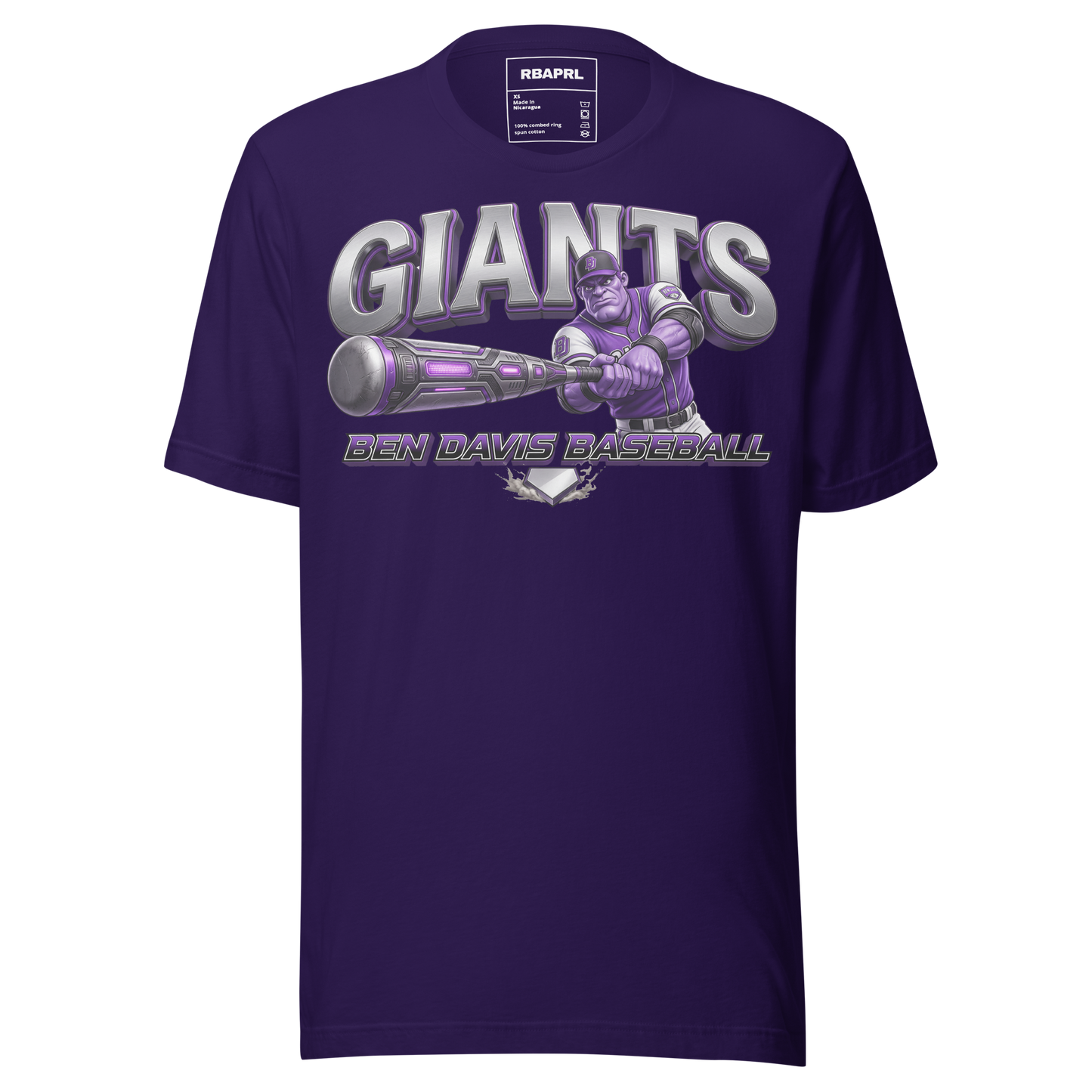 Ben Davis Giants Baseball T-Shirt in Team Purple – Indiana Spirit Wear by Hometown Gameday Co.