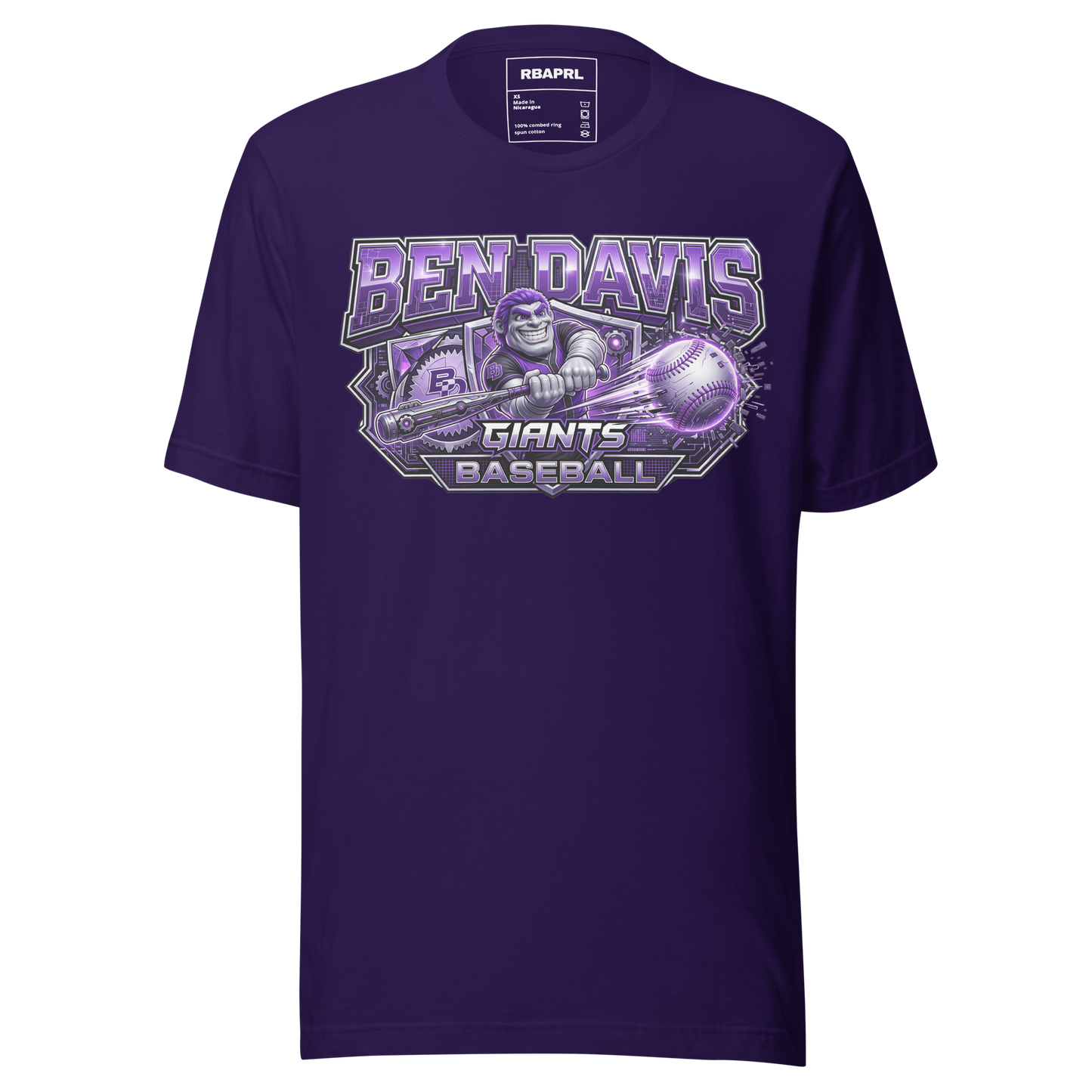 Ben Davis Giants Baseball T-Shirt in Team Purple – Indiana Spirit Wear by Hometown Gameday Co.