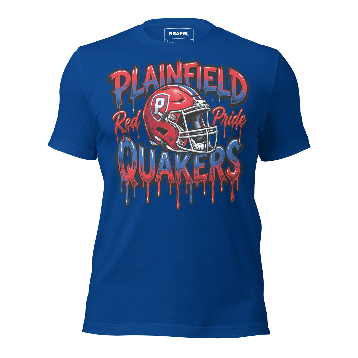 Plainfield Quakers Football T-Shirt in True Royal – Indiana Spirit Wear by Hometown Gameday Co.