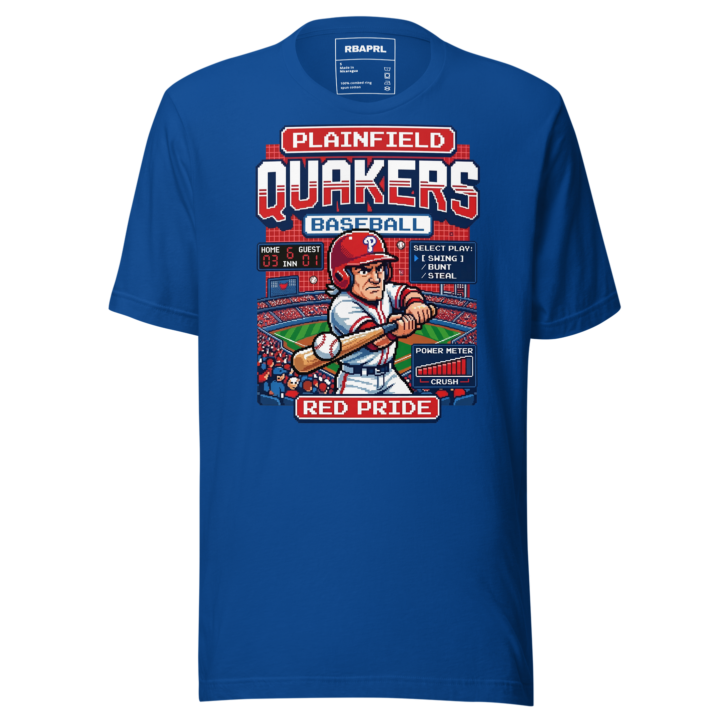 Plainfield Quakers Baseball T-Shirt in True Royal – Indiana Spirit Wear by Hometown Gameday Co.