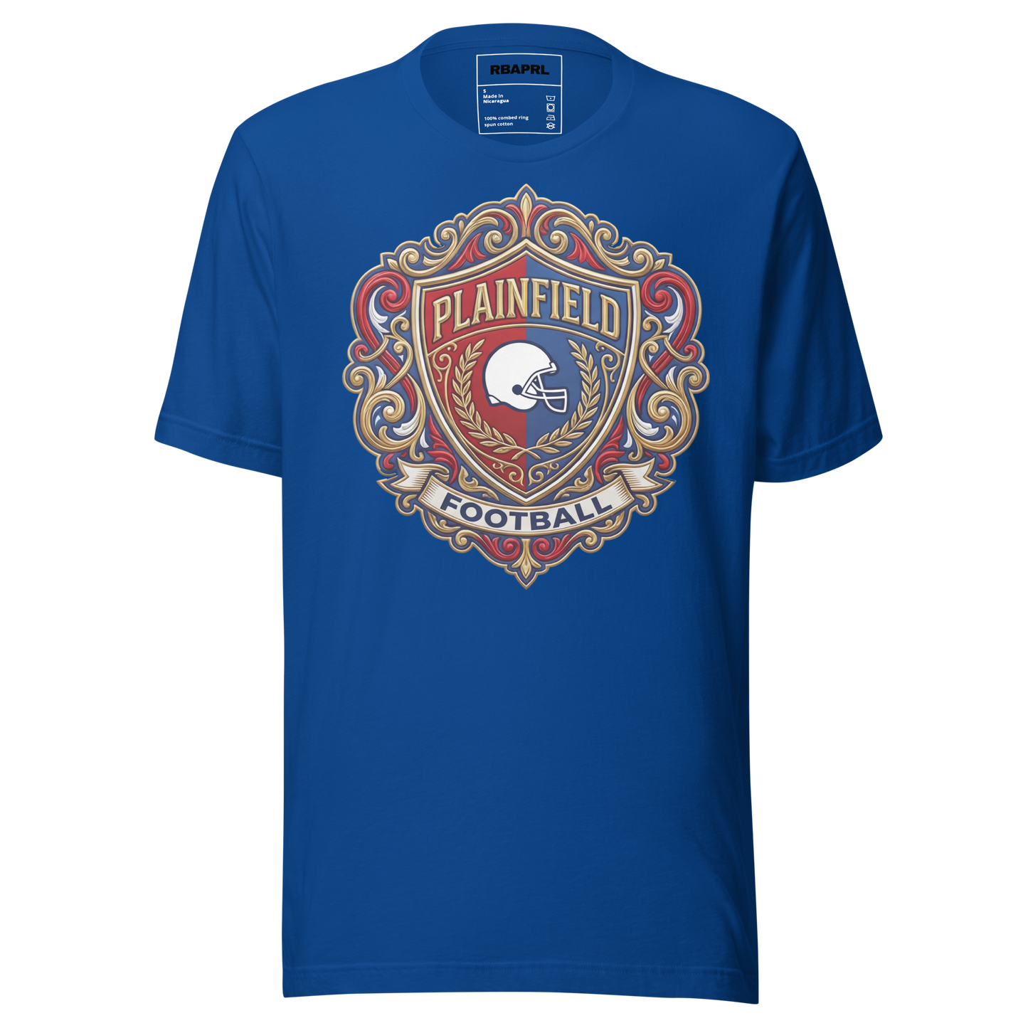 Plainfield Quakers Football T-Shirt in True Royal – Indiana Spirit Wear by Hometown Gameday Co.