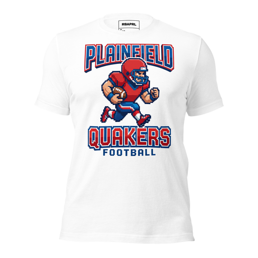 Plainfield Quakers Football T-Shirt in White – Indiana Spirit Wear by Hometown Gameday Co.