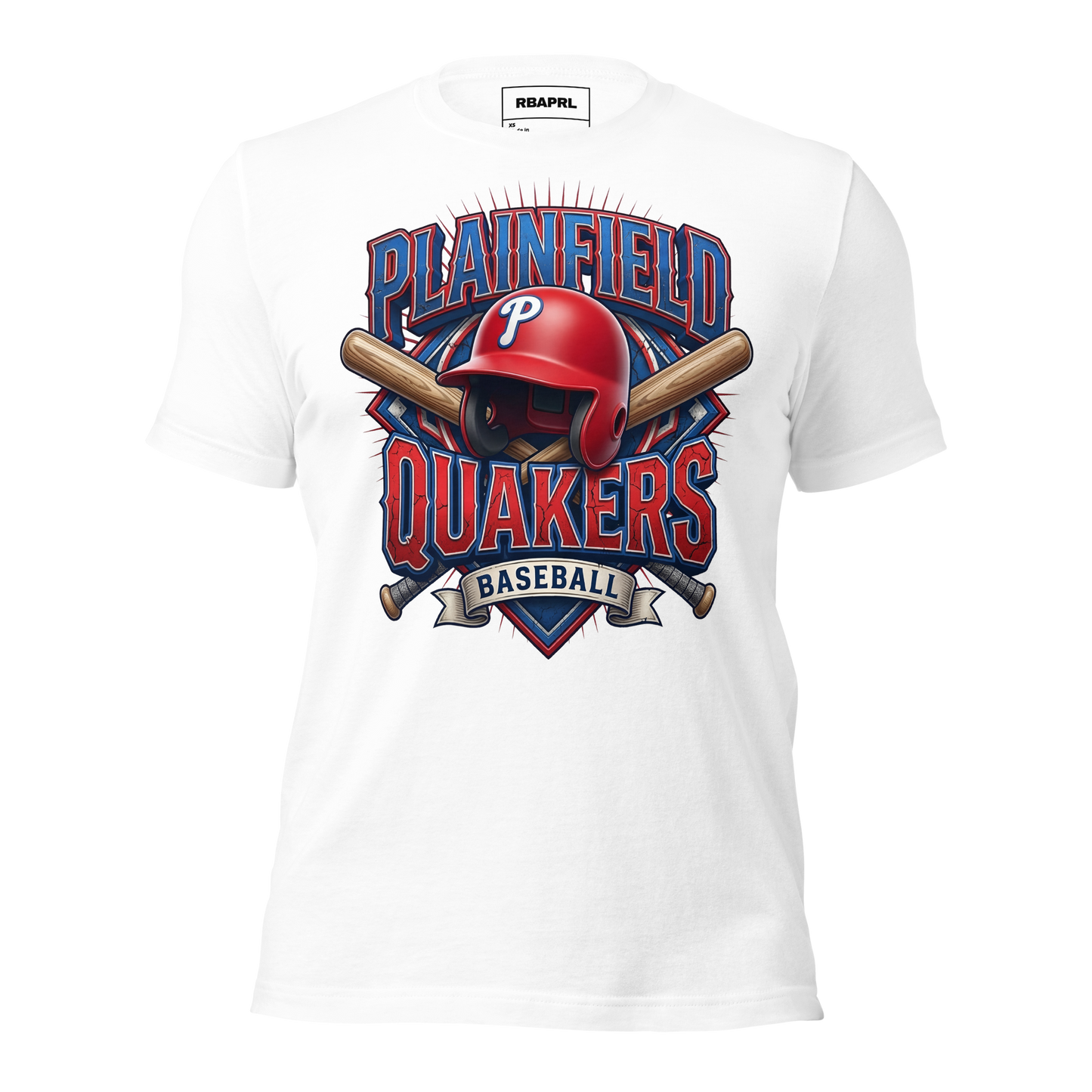 Plainfield Quakers Baseball T-Shirt in White – Indiana Spirit Wear by Hometown Gameday Co.