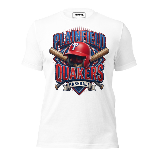 Plainfield Quakers Baseball T-Shirt in White – Indiana Spirit Wear by Hometown Gameday Co.