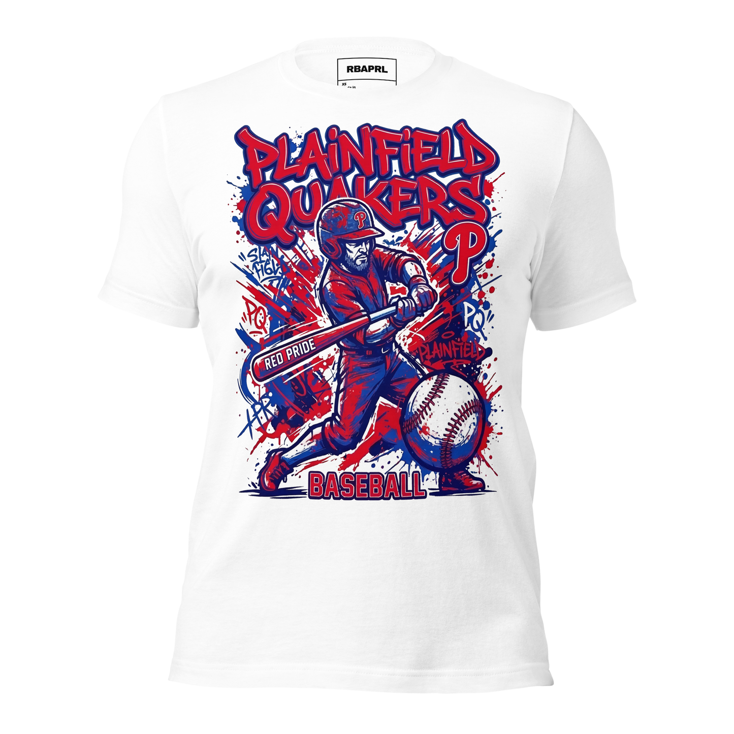 Plainfield Quakers Baseball T-Shirt in White – Indiana Spirit Wear by Hometown Gameday Co.