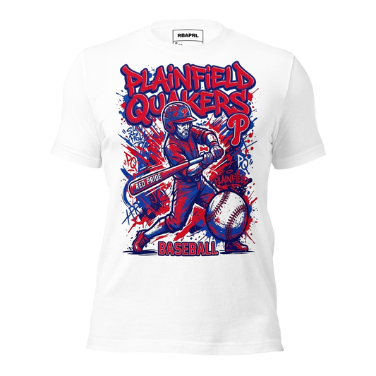 Plainfield Quakers Baseball T-Shirt in White – Indiana Spirit Wear by Hometown Gameday Co.