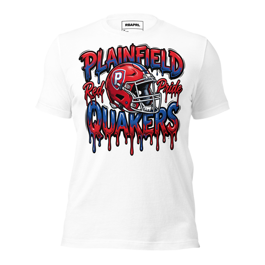 Plainfield Quakers Football T-Shirt in White – Indiana Spirit Wear by Hometown Gameday Co.