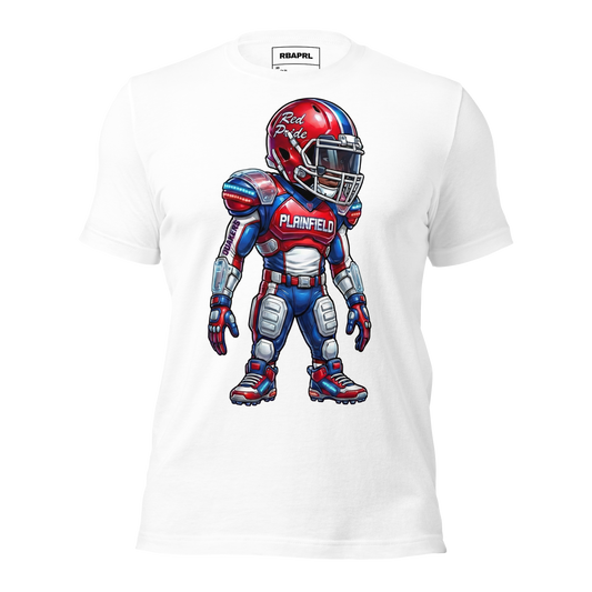 Plainfield Quakers Football T-Shirt in White – Indiana Spirit Wear by Hometown Gameday Co.