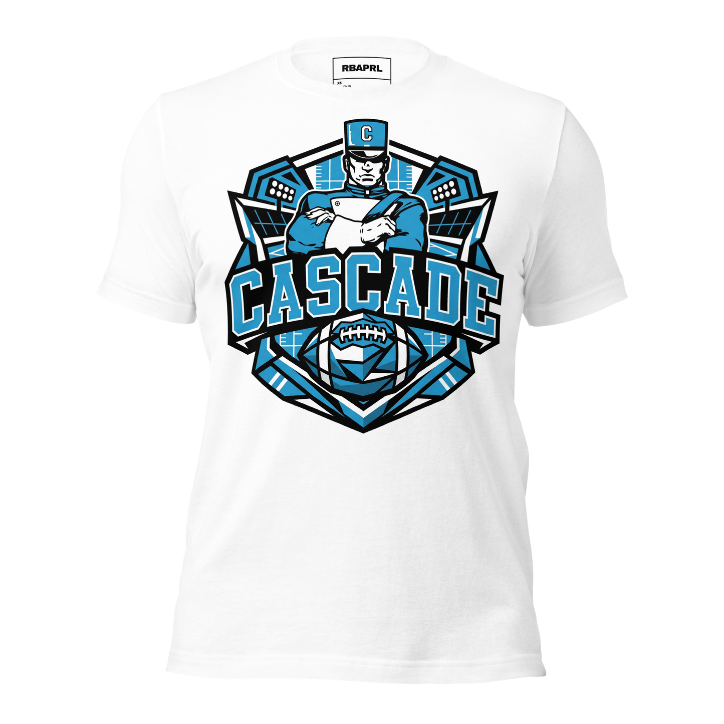Cascade Cadets Football T-Shirt in White – Indiana Spirit Wear by Hometown Gameday Co.