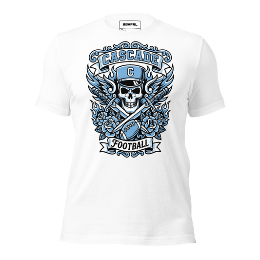 Cascade Cadets Football T-Shirt in White – Indiana Spirit Wear by Hometown Gameday Co.