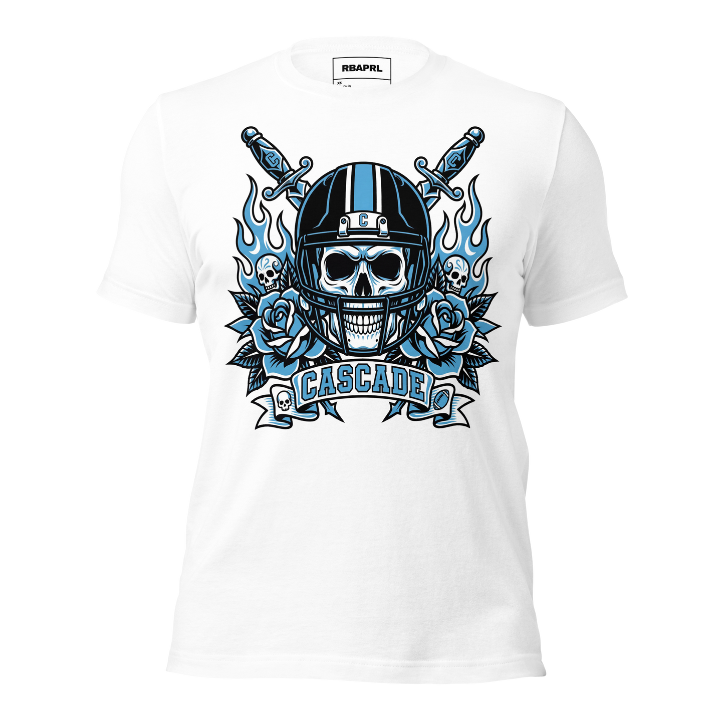 Cascade Cadets Football T-Shirt in White – Indiana Spirit Wear by Hometown Gameday Co.