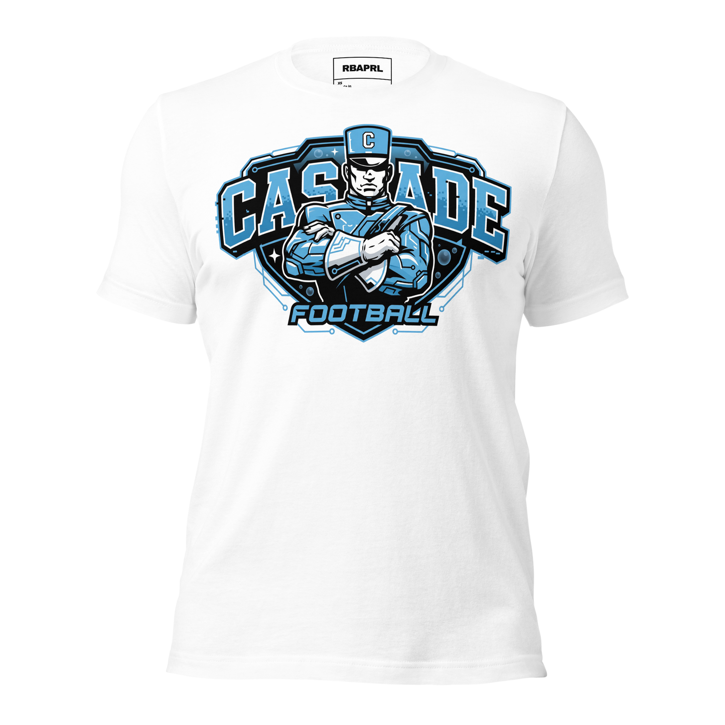 Cascade Cadets Football T-Shirt in White – Indiana Spirit Wear by Hometown Gameday Co.