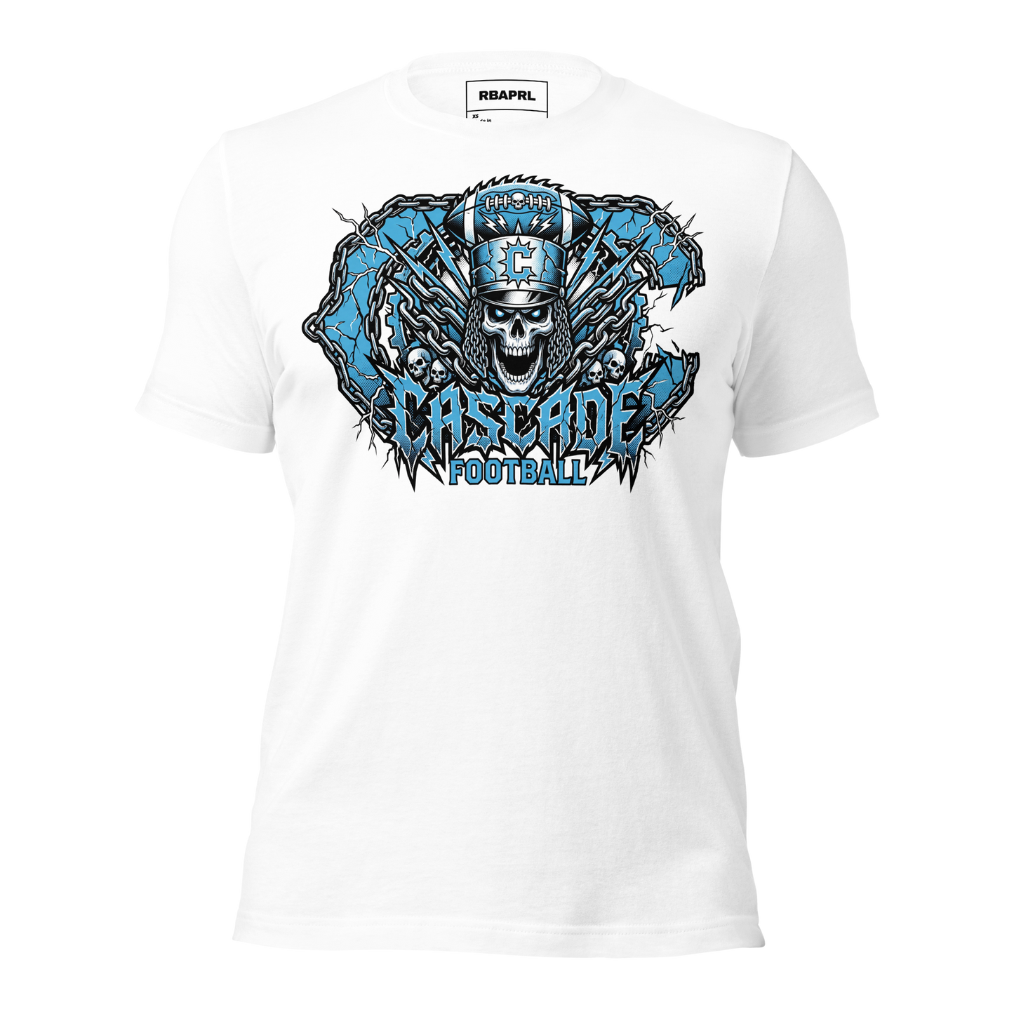Cascade Cadets Football T-Shirt in White – Indiana Spirit Wear by Hometown Gameday Co.