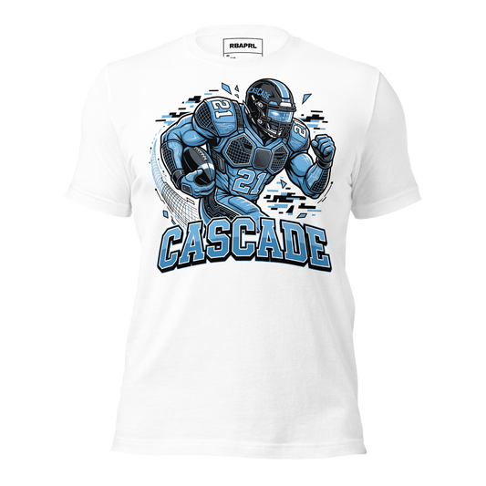 Cascade Cadets Football T-Shirt in White – Indiana Spirit Wear by Hometown Gameday Co.