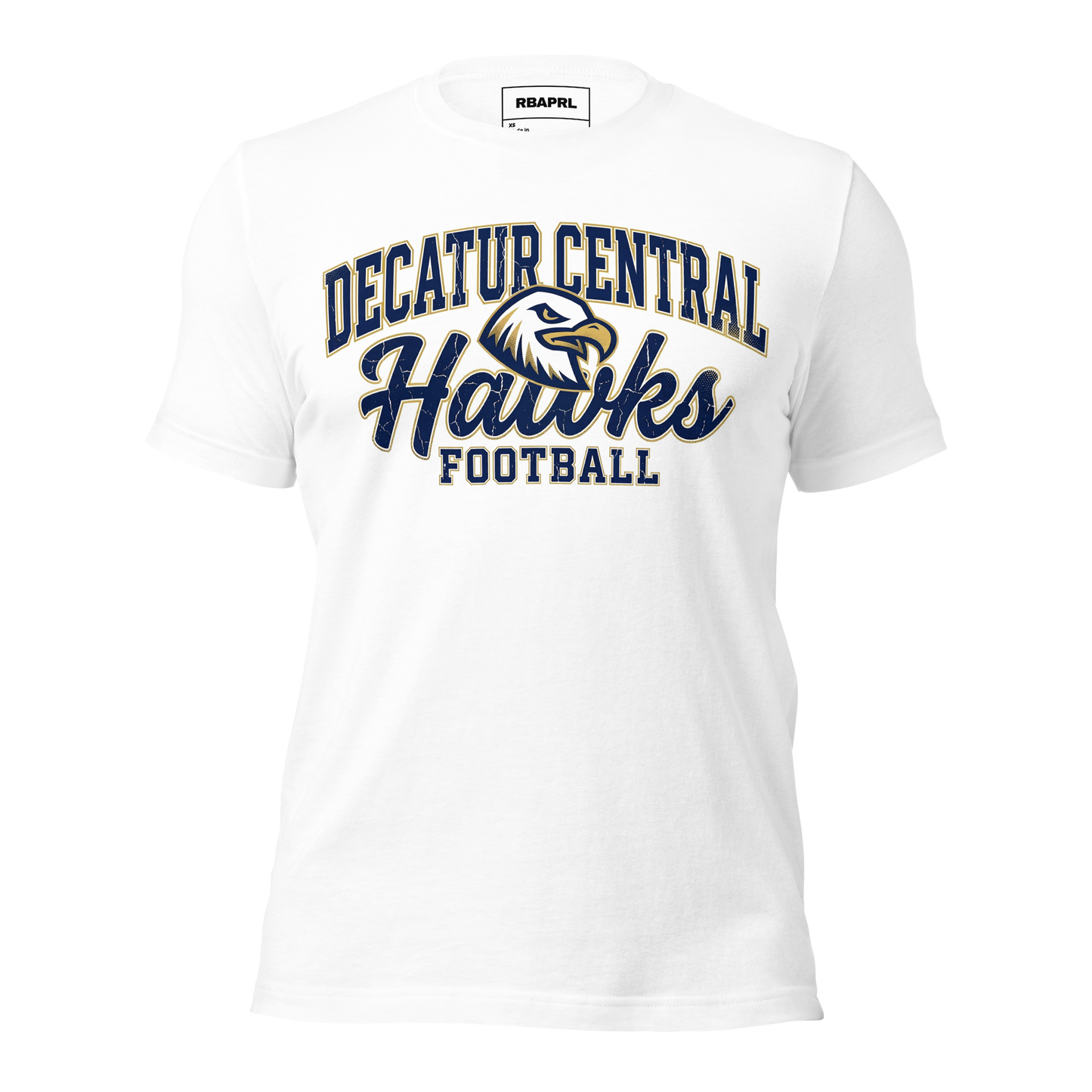 Decatur Central Hawks Football T-Shirt in White – Indiana Spirit Wear by Hometown Gameday Co.