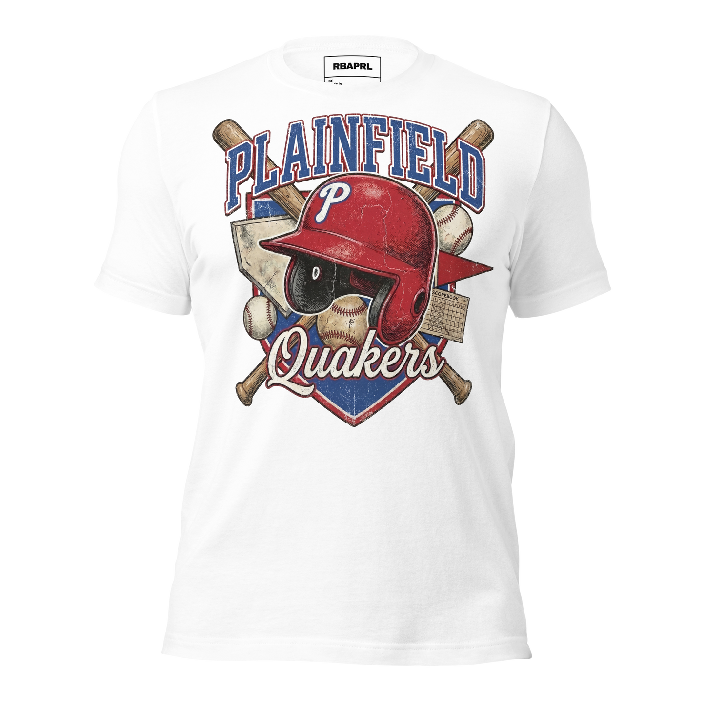 Plainfield Quakers Baseball T-Shirt in White – Indiana Spirit Wear by Hometown Gameday Co.
